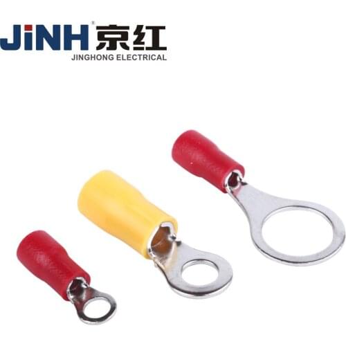 100Pcs Insulated Spade Wire Connector RV5.5-6 Electrical Female Crimping Terminals