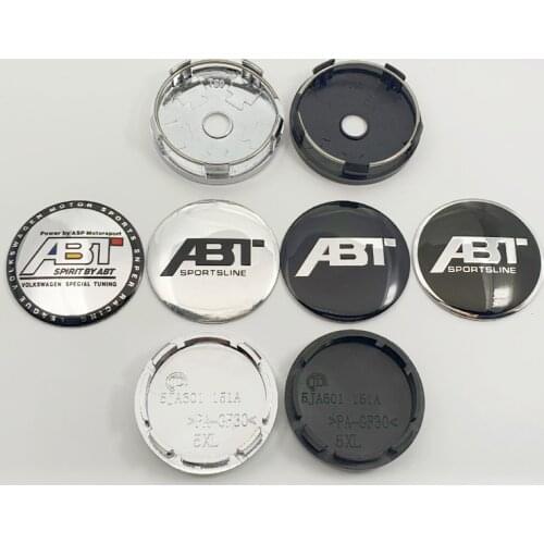 4pcs 56mm 60mm ABT car logo emblem Wheel Center Hub Cap auto Rim refit dust-proof badge covers sticker styling accessories