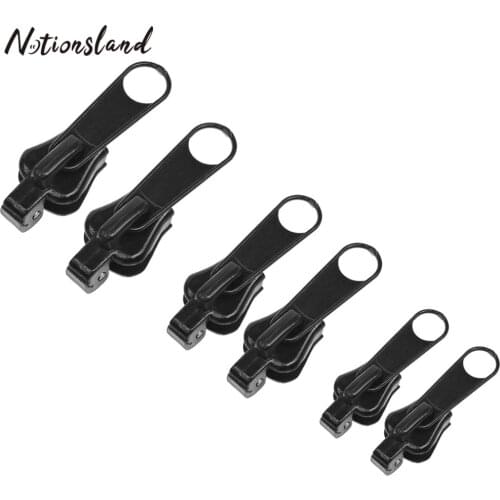 6Pcs/set Fix Zipper Replacement Zip Slider Teeth for Jackets Tents Zipper Repair Tool Tailor Garment Sewing Accessories 3 Sizes