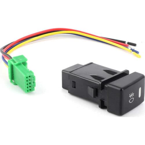 Car Front Fog Light Switch Button with Connecting Wire Fit for ISUZU MU-X / D-MAX Auto accessories