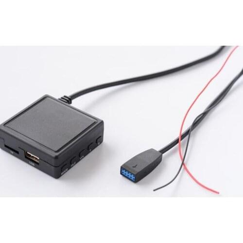 Biurlink Car Business CD Microphone MIC Phone Call Kit Bluetooth Music AUX USB Adapter for BMW E46 Business CD Headunit 10Pin