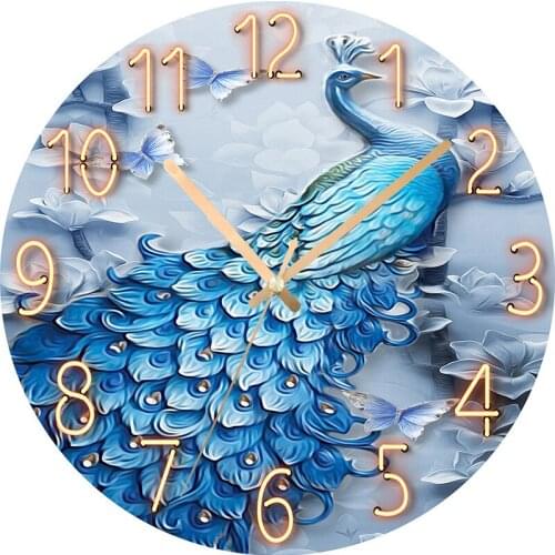 Clocks and watches living room home wall clock mute creative quartz clock bedroom clock decoration free punch wall watch wall