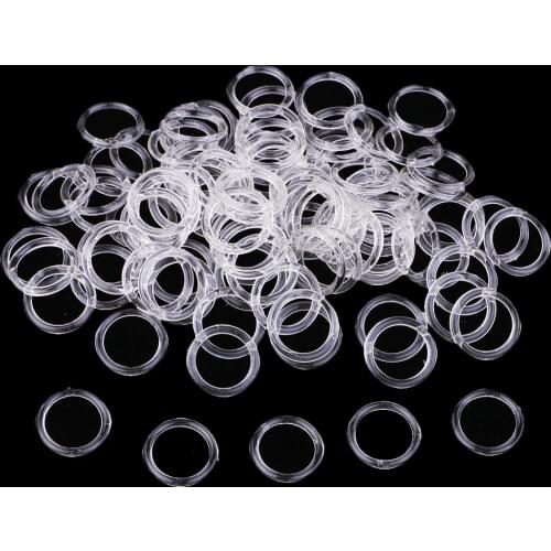 Fityle 100pcs Nylon Bra Strap Adjuster Slider O Ring Lingerie Sewing Crafts for for Corset Garter Bikini 12mm