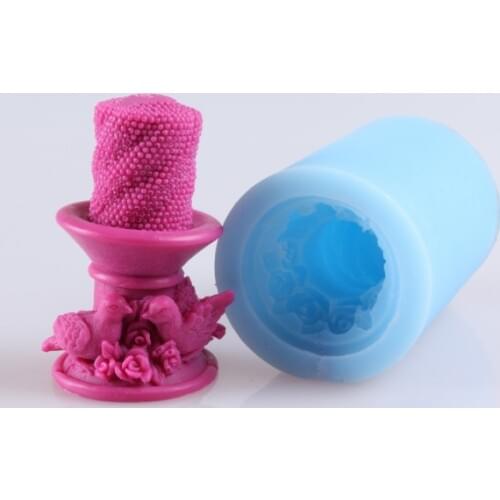 Pigeon Candle Mold Acrylic Transparent Mold Aromatherapy Cylindrical Candle Mold For christmas deco candle moulds