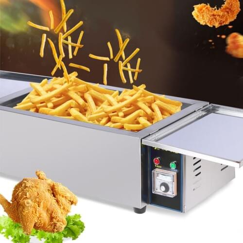 Fryer Commercial Electric Fryer Large Capacity Electric Fryer Stainless Steel Fritter Machine French Fries Single Cylinder HG-25