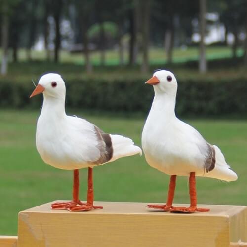 Artificial Simulation Foam Seagull, Feathered Bird Ornaments DIY Craft for Home Garden Lawn Decoration Party Accessories