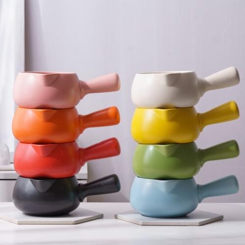 Ceramics Nonstick Mini Chocolate Milk Cheese Heating Pan Sauces Cuisine Soup Pan Noodle Oatmeal Babyfood Stock Pot For Gas Stove