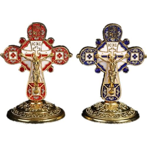 Jesus Cross Orthodox Catholic Icon Religious Home Decoration Church Orthodox Cross Crafts