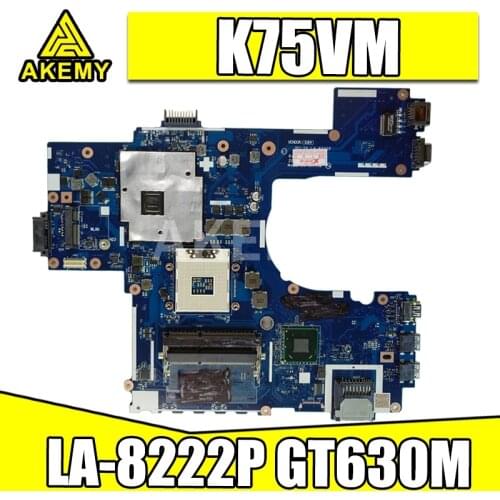 For asus k75v k75vj k75vm r700v motherboard qcl70 la-8222p gt630m motherboard 100% Test ok