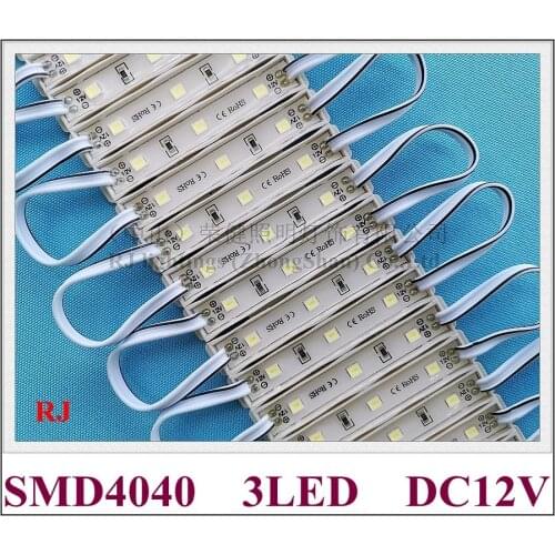 SMD 4040 LED light module for sign letter IP65 LED module DC12V SMD4040 3 led 1W 100lm 64mm*9mm*4mm tape or glue installation