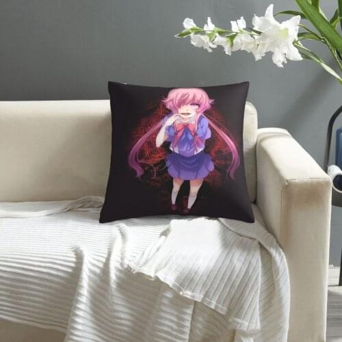 Yuno Gasai pillowcase printed cushion cover sofa waist pillow pillow cover