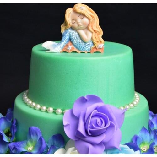 Newest Pretty Mermaid Fondant Cake Decoration Mould Dry Pace Chocolate Silicone Tools