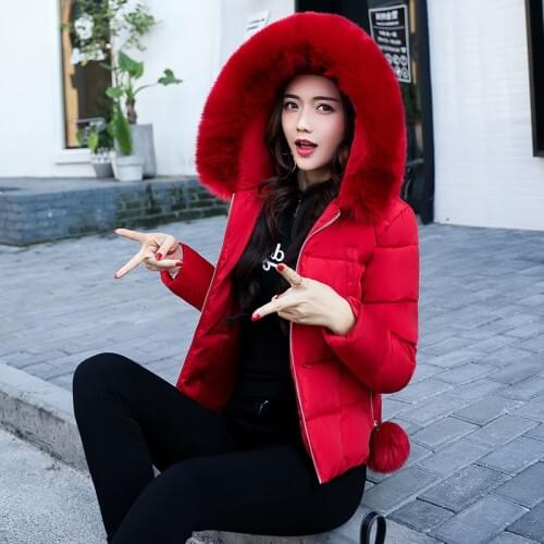 2018 Winter New Pattern Down Cotton Woman Short Fund Cotton-padded Clothes Heavy Seta Lead Korean Keep Warm Cotton