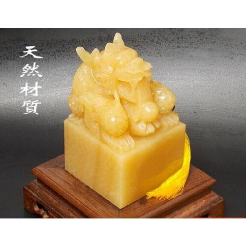 The new large seal Shimi Huang Yulong chapter ornaments Yu Yun Wang Yun Lettering gifts custom all kinds of seals