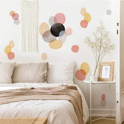 New Custom Wall Stickers Personalized Watercolor Polka Dot Wall Stickers for Bedroom Living Room Sofa Background