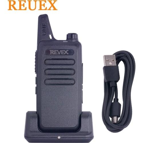REVEX Mimi Walkie Talkie Two Way Radio Station 400-470MHz 16Channel 5W 5KM Handheld Transceiver Earphone