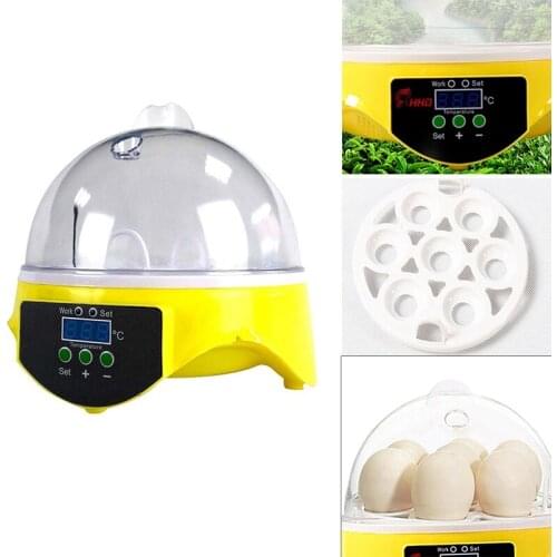 Practical Mini Digital 7 Eggs Incubator Smart Temperature Control Farm Duck Chicken Hatcher