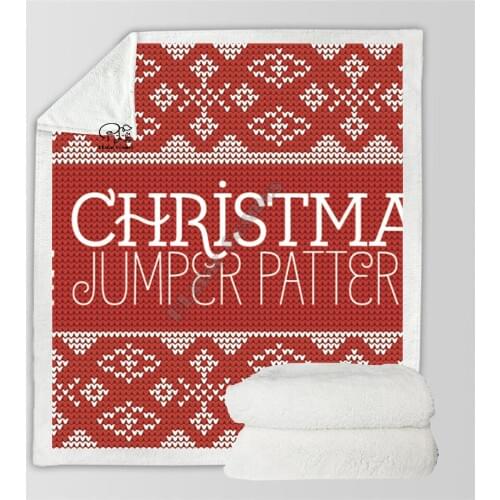 Plstar Cosmos Christmas elements funny character Blanket 3D print Sherpa Blanket on Bed Home Textiles Dreamlike style-8