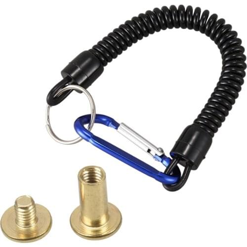 Fishing Lanyards Boating Ropes Kayak Camping Secure Pliers Lip Grips Tackle Fish Tools Fishing Accessory Carabiner(Blue) With Sc