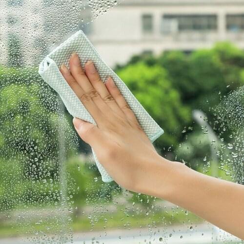 10pcs No Traces Microfiber Cloth Fish Scale Rag Scrubbing Cloth Set for Cleaning Mirrors Glass Dish Screens Household Home