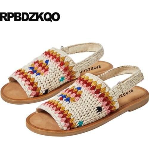 Casual fashion slip on shoes big size ladies slingback plus women sandals flat summer 2019 large comfortable open toe designer