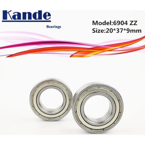 6904 ZZ 20x37x9mm ABEC-1 4pcs 6904ZZ Thin Section Deep Groove 6904 Ball Bearing 61904