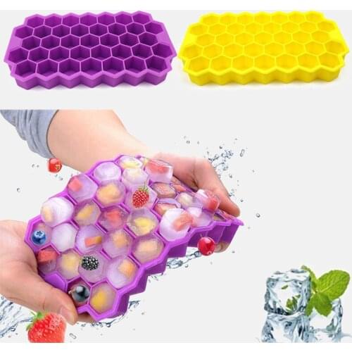37 Creative Ice Cube Honeycomb Tray Silicone Mold DIY Shape Ray Cream Party Bar Cold Tools Maker Popsicle Kichen Accessories