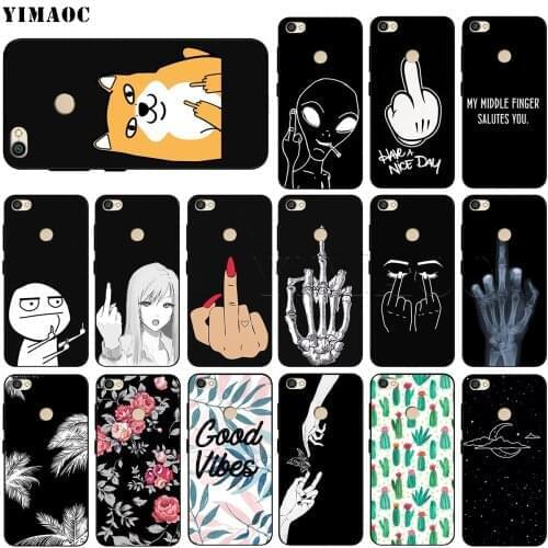Cartoon Middle Finger Case for Xiaomi Redmi Note 4 4x 4A 5 5A 6 7A 8 8T Pro Prime Plus K20 K30 Poco X2