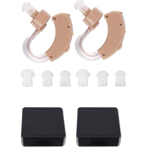 2pcs Hearing Aid Ear Sound Amplifier Adjustable Ear Hearing Amplifier Aid Hearing Aids for The Elderly Deafness Health Care