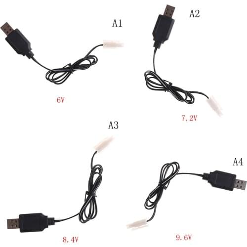 Black USB Charger Adapter Cable Universal Charger DC 6V 7.2V 8.4V 9.6V For Sky Viper Drone Helicopter For RC Car