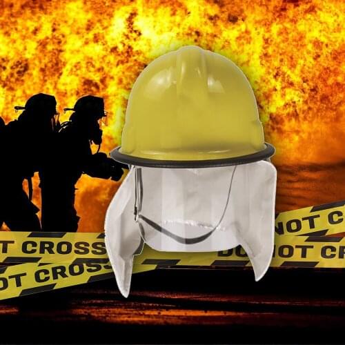 Helmet Safety Fire Fighter Rescue Cap with Fire Insulation Aluminum Foil Shawl PC Anti-scratch Mask Firefighter Safety Helmet