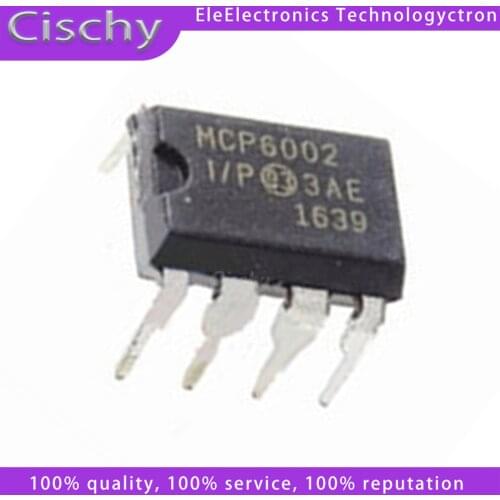 10PCS MCP6002-I/P MCP6002 DIP-8 original quality assurance In Stock