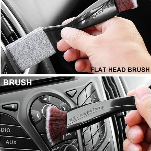2 In 1 Car Air-Conditioner Outlet Cleaning Tool Multi-purpose Dust Brush Car Accessories Interior Brush Washer Car Accrssories