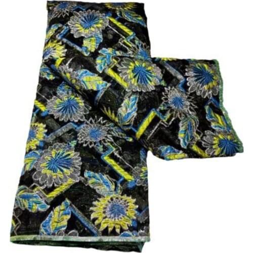 2021 High Quality African Nigerian Tulle Lace Fabric Organza Embroidery Guipure Party Gown Dress Brocade Jacquard French