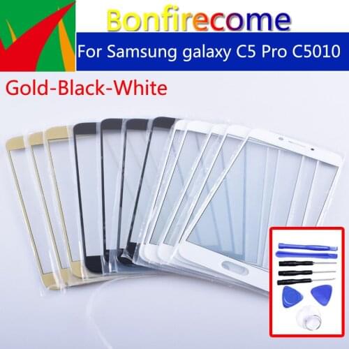 5.2" For Galaxy C5 Pro C5010 SM-C5010 Touch Screen Front Glass Panel TouchScreen Outer Glass Lens NO LCD