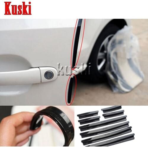 8Pcs/Set Auto Car Door Guard Edge Corner Bumper Guards Buffer Trim Molding Protection Strip Scratch Protector Car Door Crash Bar