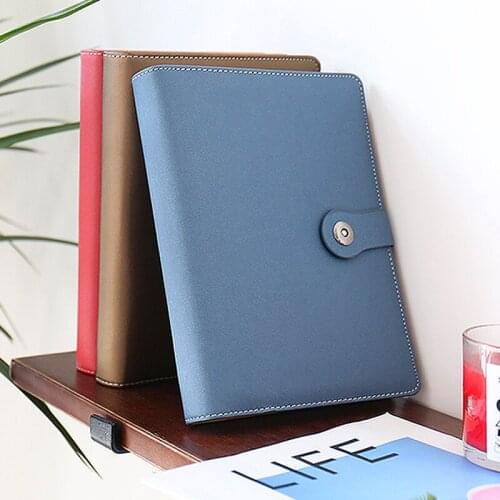 A5 B5 high quality Business Spiral Notebook Metal buckle design 6 holes Thicken Notepad line pages Stationery Custom logo Gift