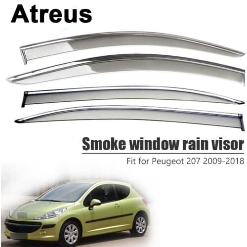 Atreus For Peugeot 207 2009 2010 2011 2012 2013 2014 2015 2016 2017 2018 Car Smoke Window Sun Rain Visor Wind Deflectors Guard