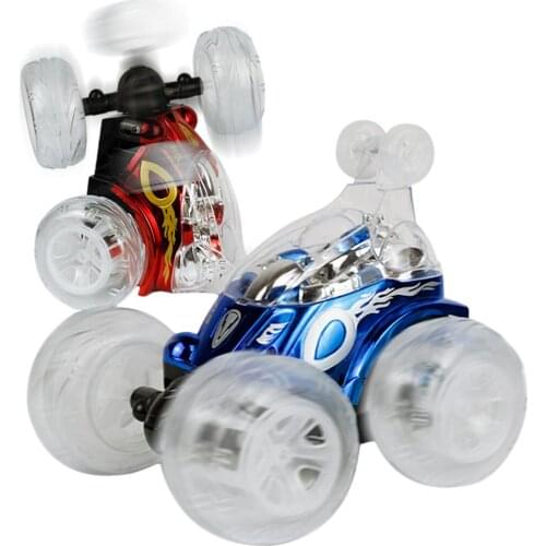 Remote Control Car Off-Road Vehicle 360 Tumbling Stunt USB Cable LED Light Music Drift Stunt Car Toy Gift For Kids