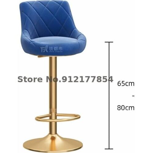 Bar Stools, Beauty Stools, Modern Minimalist Backrests, Wrought Iron Swivel And Liftable Home Bar Stools, High Stools