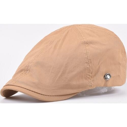 H7512 Men Summer Beret Hat Women Retro Solid Color Berets Cap Korean Fashion Forward Hats Female British Painter Youth Caps