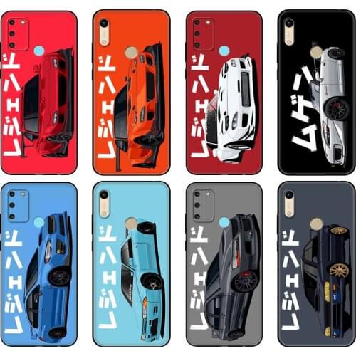 Black tpu Case For Honor 8a Prime 8s 9 10X Lite 9A 9C 9X Premium Pro 9S Case Cover Tokyo JDM Drift Sports Car