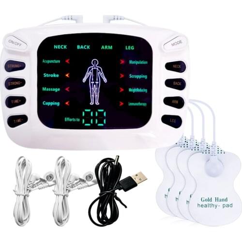 Digital Therapy Machine Electronic Pulse Massage Body Relax EMS Muscle Stimulator Tens Acupuncture Physiotherapy Apparatus Hot