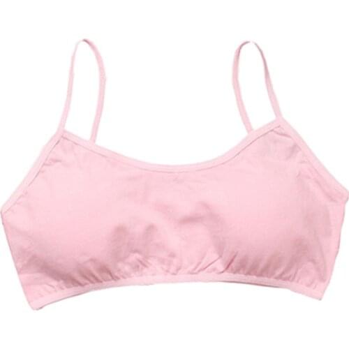 Cutyome 1pc Puberty Girl Underwear and Bra Teenager Girls Wire Free Training Bras Children Undergarments Teenage Small bra 12 14