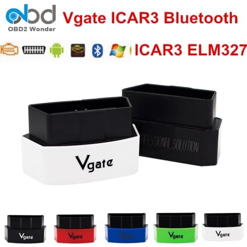 Top Rated Vgate ICAR 3 ELM327 OBD2 Diagnostic Scanner ICAR3 Bluetooth Auto OBDII Code Reader Support OBD2 Protocol Android PC