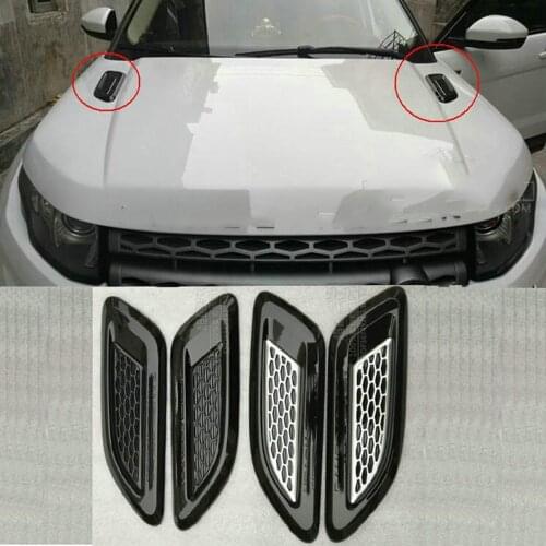 For Land Rover Range Rover Evoque 2004 2015 2016 2017 High quality Hood Vent Black Grilles Cover Trim