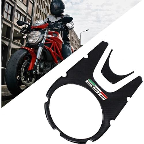 For Ducati Monster 696 2008-2014 3D Carbon-look Motorcycle Fuel Cap Stickers Tank Protection Pad
