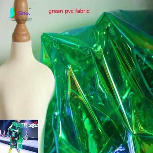 Technology Sense Home Make Raincoat Umbrella Bag Decoration Creative Green Pvc Reflective Waterproof Smooth Fabric