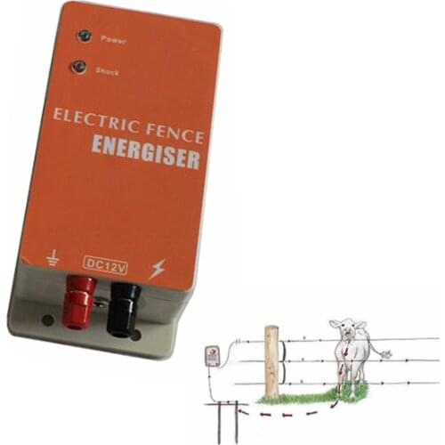 DC 12V Electric Fence Energizer Charger Controller Solar Power Farm Shepherd Livestock Tools for Sheep Horse Cattle Bear Dog
