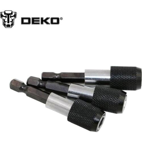 DEKO Hexagonal Shank 6.35mm Hex Shank Magnetic Pole Electric Screwdriver Drill Adapter Quick-release Lever